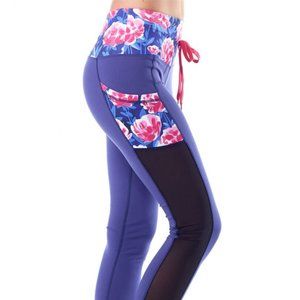 POPFLEX - Draw the line legging - Navy/ Peony